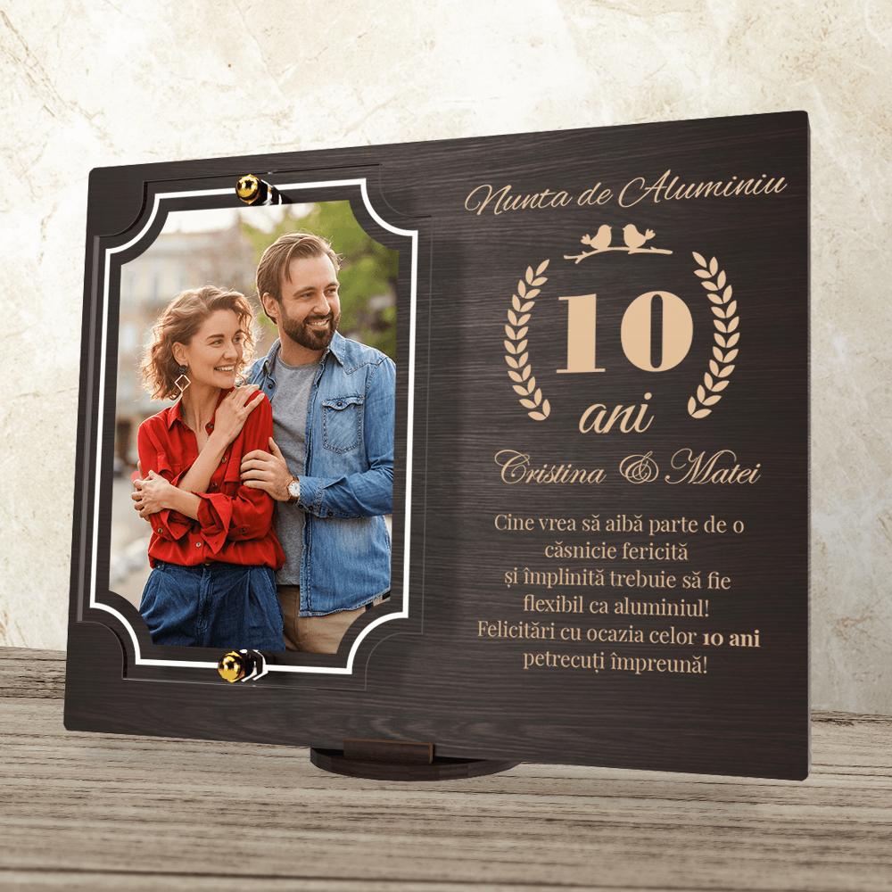 placheta-personalizata-aniversare-10-ani-nunta-de-aluminiu